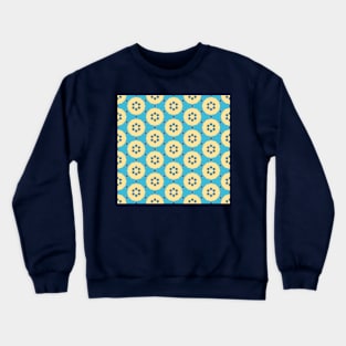 Blue and yellow hippie pattern Crewneck Sweatshirt